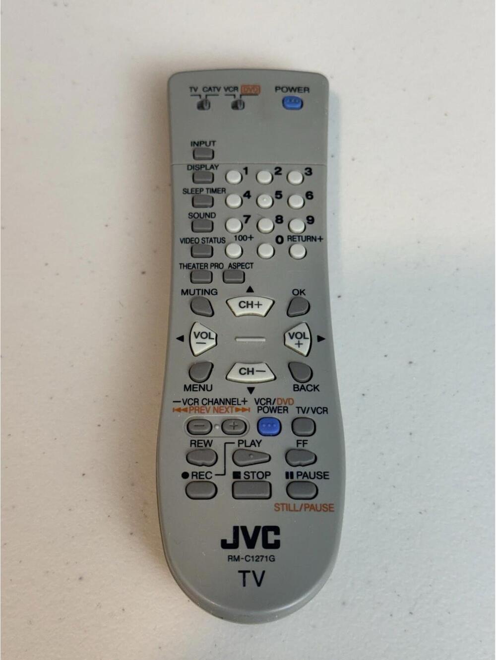 OEM JVC Remote Control RM-C1271G TV VCR DVD Combo
